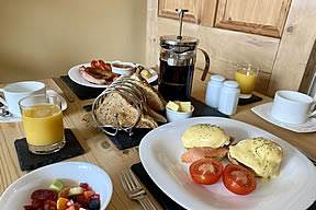 Full English breakfast or lighter options available