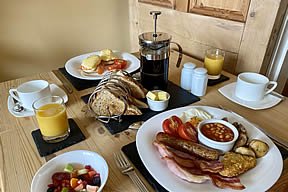 Full English breakfast or lighter options available